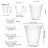 4Pcs Plastic Plant Pots with Drainage Holes Breathable Design for Indoor and Garden Use V1366-AZ2-W-18774