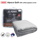 500GSM Alpaca Quilt with Cotton Japara Cover - Single V442-ATX-QUILT-500GSMALPACA-WHITE-SB