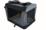YES4PETS XL Foldable Soft Dog Puppy Cat Crate Cage Carrier With Curtain-Grey V278-SC8158-XL_GREY