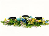 Artificial Flower Centerpiece Candle Holder Lavender Decor Eucalyptus - Green - Size 40-23 V1347-112-94316-GRN-40-23