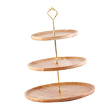 Fruit Plate Wood Natural Textured Simple Elegant Strong Durable Food Tray Cake Fruit Serving Tray V1294-YM0512-3118220292012