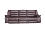 32 Seater Recliner Sofa In Faux Leather Lounge Couch in Brown V43-SET-FAN-3+2-BR