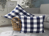 Light Blue Farmhouse Buffalo Plaid Pillow Covers 18x18 Set of 2 Patio Outdoor Decor Neutral V1189-WXFWAL-20260319-01564