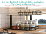 Under Sink Organizer and Storage Rack 1 Pack Height Adjustable Pull Cabinet Organizer with Slide V1294-YM0901-H48551B