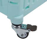 Collapsible Utility Rolling Crate Swivel Casters PP Strong with Telescopic Handle Lid Storage V1294-YM0901-3117230195713