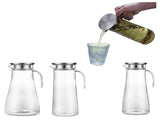 Glass Pitcher with Lid, Easy Clean and Heat Resistance Borosilicate Glass Jug for Hot or Cold Water, V1189-LWWAL-20260401-07292