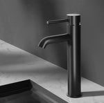 Cefito Bathroom Basin Mixer Tap Round Tall Faucet Vanity Laundry Black TAP-A-81H14-BK