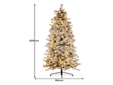 Christabelle Snowy Dorchester Pencil 2.3m 7.5ft Christmas Tree Pine Cone LED 112_NATSD75P