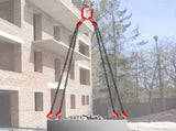 Chain Sling 5/16" X 10' Engine Lift Chain G80 Alloy Steel Engine Chain Hoist Lifts 3 Ton with 4 Leg V952-3MSGLT00000000001V0