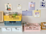 5 Pack Mini Plastic Baskets for Organizing and Storage, Collapsible Space Saving Crates, Office Desk V1369-AZ3-W-16299