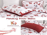 Snowflake Pattern nordic Christmas Queen Bedspread Set V745-AC080444Q13U