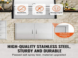 BBQ Access Door, 915x533 mm Double Outdoor Kitchen Door, Stainless Steel Flush Mount Door, Wall V952-SMMBSCJMYS36GACHDV0