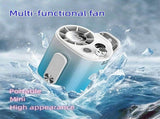 Bright LED Fan, Portable High Speed Clip-On Fan, 3-in-1 Wearable Design for Camping, Fishing, V1370-AZ4-13875