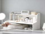 Desktop Wood Display Shelf Desk Multi Layer Storage Rack Mini Bookshelf Cosmetics Organizer L V1294-YM0703-3117230119413
