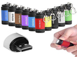 USB Rechargeable Keychain Flashlights, 0.3W Mini Keychain Light, 5 Pack Waterproof Small Flashlights V1366-AZ2-W-16376