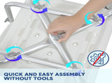Shower Seat Bath Chair Adjustable Height Non-Slip Shower Bathtub Seat with Padded Arms Removable V985-BATHSEAT