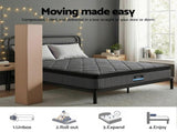 Giselle Bedding Double Mattress 25cm Pocket Spring Latex Euro Top Medium Firm Bed MATTRESS-D-NOIR-25-D