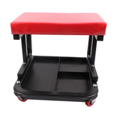 Padded Rolling Creeper Garage Mechanics Roller Seat Stool Chair with Tool Tray V201-HBZ0500RE8AU