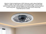 Ceiling Fan Light Bedroom Home E27LED Fan Light With Remote Control Speed and Brightness Adjustable V1294-YM0901-L6858GR-2