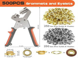 Grommet Kit, Grommet Tool Kit 3/8 Inch Grommets Plier Set with 100pcss, Handheld V1192-AZ-W-31116