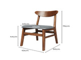 Levede 4xDining Chairs Kitchen Chair CH1067-2-WAX2