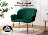 Artiss Dining Chairs Set of 4 Velvet Armchair Green UPHO-C-DIN-5220-VEL-GRX4