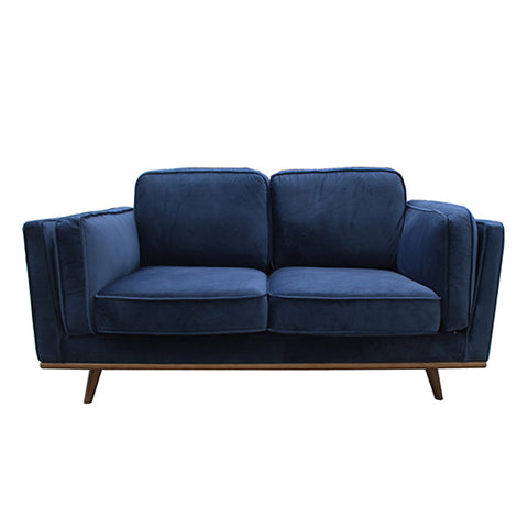 York Sofa 2 Seater Fabric Cushion Modern Sofa Blue Colour V43-SOF-YOKBU2S