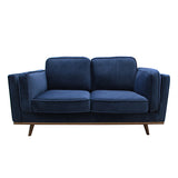 32 Seater Sofa BlueFabric Lounge Set for Living Room Couch with Wooden Frame V43-SET-YOK-3+2-BU
