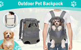 Gray Black outdoor pet backpack, dog backpack, pet carrier, outdoor dog gear, pet travel, dog V1102-136-BLA-73732