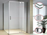 Shower Screen 900x800x1900mm Framed Safety Glass Pivot Door By Della Francesca V63-829051