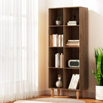 Artiss Bookshelf Bookcase 4 Tiers LEOR Walnut FURNI-Q-BSHELF-05-WD