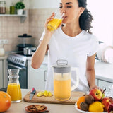 68-Ounce Plastic Mixing Pitcher with Lid, Plunger, and Handle, Perfect for Juices, Tea, and V1370-AZ4-17215