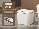 White Smart Sensor Trash Can 20L Capacity, Touch-Free Operation with Odor-Blocking & Waterproof V888-ELOSUNG36784