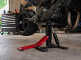 Monvelo Dirt Bike Lift Stand Hydraulic Motorcycle Jack 400kg 360&deg Platform RR1019-BK-AU