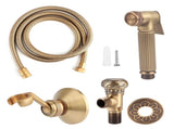 Vintage Brass Handheld Bidet Sprayer Spray Head Bracket Hose Kit Bathroom Accessories V1294-YM0901-3112200054011