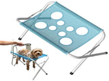 Dog Grooming Hammock, 2-in-1 Foldable Pet Grooming Bed, Mesh Bath Stand with Strap, Portable Wash V1366-AZ2-W-18331