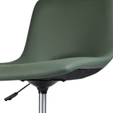 2 Set Office Desk Chair - PU Leather Home Swivel Chair Cut-Out Seat HALO GREEN V274-FT-VOC-002BK-GN2