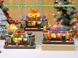 Christmas Light-Up Musical Rotating Ornament Resin & Plastic, Warm Glow with Rotation & Music, V1232-XZYYH-SD-001