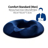 Memory Foam Donut Seat Cushion for Men, Orthopedic Relief Cushion, Ergonomic Hollow Chair Pad, V1188-MS-812-021