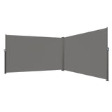 VEVOR Side Awning, 160X600cm Aluminum Outdoor Privacy Screen, 280g Polyester Water-proof V952-ZYPF160X600CMGY01V0
