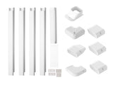 Mini Split Line Set Cover 76.2mm W830mm L, PVC Decorative Pipe Line Cover For Air Conditioner with V952-BSKSQFTSKDGX6NH9BV0