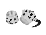Aluminum Coffee Pot Kettle, Moka Maker for Home Use, Milk Cow Color, 3 Cups, 150ml V1263-JX-3001