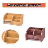 Wooden Desktop Organiser Box Drawer Design Home Office Daily Use V1369-AZ3-W-21166