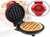 Mini Waffle Maker - Nonstick Round Red Waffle Machine for Parties, Babies & Holiday Treats V1263-JX-4475