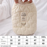 Beige XXL Size 52x40cm Fleece-lined thickened dog vest - Cotton Fleece Lined Harness Compatible V888-ELOSUNG53933