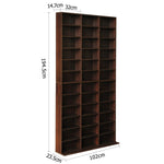 Artiss Bookshelf CD Storage Rack - BERT Brown CD-SHELF-ES-AB