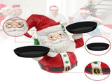 Christmas Snowman Treats Holder Santa Holding Tray Fruit Bowl Rack Resin Home Party Food Snack V1294-YM0523-10321191