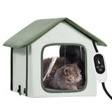 VEVOR Elevated Heated Cat House, Outdoor Kitty with Timer, 600D Oxford Cloth Foldable Cat V952-FWSBYMBHSNJBKOLU0V3