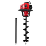 Giantz Post Hole Digger 200mm Petrol Drill Extension Auger Bits DI-EE-N-RDBK-AUG200