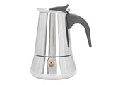 Stovetop Coffee Maker, Large Capacity Stainless Steel Moka Pot, 4 Cups, 400ml V1263-JX-3006